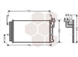 Van Wezel 82005084 Condensatore Climatizzatore Condensatore Climatizzatore Per Hyundai Santa FÉ I (Sm) +Essiccatore