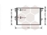 Van Wezel 43005297 Condensatore Climatizzatore Condensatore Climatizzatore Per Renault Espace Iv (JK0/1)