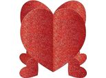 Amscan - Mini Decorazione Da Tavolo A Cuore, San Valentino SG39410 (Taglia Unica) (Rosso)