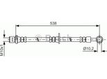 Bosch 1 987 481 605 Tubo Freno Anteriore Destro Per Subaru Forester (Sg) Outback (Bl, Bp) Legacy Iii Estate (Bh) Outback (Be, Bh)