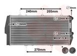 Van Wezel Radiatore Raffreddamento Motore 03002020 Per Audi 100 Berlina (44 44Q C3)