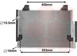 Van Wezel 53005563 Condensatore Climatizzatore Condensatore Climatizzatore Per Toyota Hilux Iii Pick-Up (TGN1, GGN2, GGN1, KUN2, KUN1) +Essiccatore