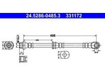 Ate 24.5286-0485.3 Tubo Freno Anteriore Per Mitsubishi Pajero Pinin (H6W, H7W) Pajero Sport I Suv (K7, K9)