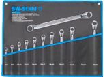 Sw-Stahl 00181L Set Di Chiavi Ad Anello Doppie 6-32 Mm, 11 Pezzi Offset Profondo I Chiave Ad Anello I Set Di Chiavi Doppie I Set Di Chiavi Ad Anello Offset