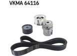 Set Di Cinghie Con Nervatura A V Di Skf (Vkma 64116) Set Di Cinghie Per Trasmissione A Cinghia Con Nervatura A V, Cinghia Trapezoidale