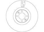 Trw DF6140 - Oe 4249 F6 Disco Freno Per DS4, DS5, DS5 (Kf), 308 Cc (4B), 308 I