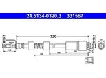 Ate 24.5134-0320.3 Tubo Freno Anteriore Per Ford Transit Connect (P65, P70, P80) Tourneo Connect Mk1