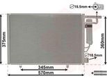 Van Wezel 18015707 - Condensatore Aria Condizionata Oe 1834039 Con Essiccatore Per Fiesta Vi, B-Max, Ka+ (Fk), Tourneo Connect, Transit Courier