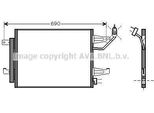Prasco MTA5177D - Condensatore Aria Condizionata Oe MR568975 Con Essiccatore Per Forfour (454)