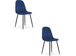Sedia Per Sala Da Pranzo, Soggiorno, Ufficio Asti - Velluto Blu Scuro 2 Pezzi
