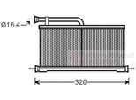 Van Wezel 03006397 Scambiatore Di Calore Riscaldamento Interno Radiatore Per Audi A6 Avant (4F5, C6) A6 Limousine (4F2, C6) A6 Allroad (4FH, C6)