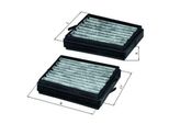 Filtro Abitacolo Mahle Lkk 116/S Filtro Antipolline Adatto Per MERCEDES-BENZ Classe C Berlina (W203) Carbone Attivo