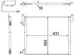 Mahle Ac 499 000S - Oe 12805059 Condensatore Aria Condizionata Con Essiccatore Per Signum (Z03), Vectra C (Z02)