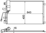 Mahle Ac 607 001S Condensatore Climatizzatore Condensatore Climatizzatore Per Nissan Qashqai / Qashqai +2 I (J10, NJ10) +Essiccatore