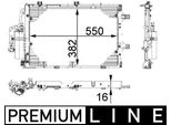 Mahle Ac 335 000P - Klimakondensator Di Primo Equipaggiamento 93177215 Con Trockner Per Combo, Combo Tour, Corsa C (X01), Tigra Twintop (X04)
