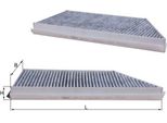Mahle Lak 57 - Filtro Aria Cabina Oe 6447 Pe Per 206 Cc (2D), 206 (2A/C), 206 (2E/K), 206 Sw (2E/K), 206 Van, 206+