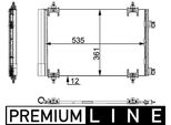 Mahle Ac 668 000P - Condensatore Aria Condizionata Oe 6455CY Con Essiccatore Per Berlingo, C4 (La), C4 I (Lc), 307, 307 Sw (3H), 307 Cc (3B), 308 I, 308 Sw I, Partner, Partner Tepee
