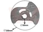 Van Wezel Parafango Disco Freno Adatto Per MERCEDES-BENZ Classe C Berlina (W204) Anteriore Destro 3091372 Piastra Di Ancoraggio