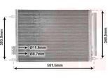 Van Wezel 17015700 Condensatore Climatizzatore Condensatore Climatizzatore Per Fiat 500 (312) +Essiccatore