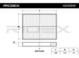 Ridex 424I0349 - Oe 64 31 6 945 596 Filtro Aria Abitacolo Per X5 (E70), X5 (F15, F85), X6 (E71), X6 (F16)