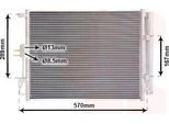 Van Wezel 82015705 Condensatore Climatizzatore Condensatore Climatizzatore Per Kia Soul Ii (Ps) + Essiccatore
