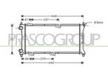 Prasco FT121R005 - Radiatore Oe 46777410, Raffreddamento Motore Per Panda