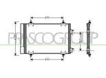 Prasco CI424C001 - Condensatore Aria Condizionata Oe 6455CY Con Essiccatore Per C4 (La), C4 I (Lc), Berlingo, Partner, Partner Tepee, 307 Sw (3H), 307 Cc (3B), 307, 308 Sw I, 308 I