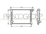 Prasco MN306R005 - Radiatore Oe 17107509714, Raffreddamento Motore Per R50, R53, R52