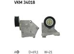Skf Vkm 34018 Puleggia Tendicinghia Cinghia Trapezoidale Scanalata Per Ford Focus (Daw, Dbw) Focus Station Wagon (Dnw) Focus Berlina (Dfw) Focus Mk1 Furgone / Station Wagon (Dnw)