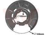 Van Wezel Paraspruzzi Per Disco Freno Per Bmw 3 Touring (E91) Posteriore Sinistro 0627373 Piastra Di Ancoraggio