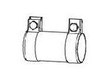 Dinex 74130 Fascetta Di Scarico Doppia Ø56 Mm Per Vw Golf Iv Hatchback (1J1) Passat Variant (3B6) Golf Iii (1H1) Golf Iv Variant (1J5) Passat