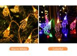 Luci Di Stringa Di Halloween 20FT 40Leds Trasparente Scheletro Mano A Forma Di Luci Decorative Appese Impermeabile Luce Bianca Calda Batteria Operata Luce Spettrale Per La Festa