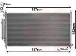 Van Wezel 25005234 Condensatore Climatizzatore Condensatore Climatizzatore Per Honda FR-V (Be) +Essiccatore