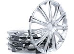 4X Coprimozzi Da 15" Copricerchi Argento Copricerchi 15 Nero Argo"