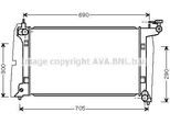 Prasco TO2302 - Oe 164000D200 Radiatore, Raffreddamento Motore Per Avensis (T25), Corolla (E12), Corolla Verso (E12)