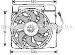 Prasco BW7511 - Ventola Radiatore Oe 64508364093 Per Serie 3 (E36), Z3 (E36)