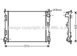 Prasco RTA2375 - Oe 8200448553 Radiatore, Raffreddamento Motore Per Twingo Ii (CN0)