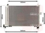 Van Wezel 18005486 Condensatore Climatizzatore Condensatore Climatizzatore Per Ford Ranger (Et) +Essiccatore