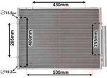 Van Wezel 53005574 Condensatore Climatizzatore Condensatore Climatizzatore Per Lexus Rx (MHU3, GSU3, MCU3) +Essiccatore