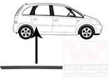 Van Wezel Modanatura Per Porta Posteriore Destra Modanatura Per Opel Meriva A (X03) 3781406