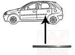 Van Wezel 3777425 - Oe 09227287 Listello Posteriore Sinistro Per Corsa C (X01)