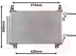 Van Wezel 53015701 Condensatore Climatizzatore Condensatore Climatizzatore Per Toyota Yaris Hatchback (P13) + Essiccatore