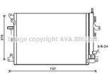 Prasco VOA5152D - Oe 30648955 Condensatore Aria Condizionata Con Essiccatore Per XC90 I (275)