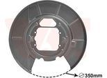 Van Wezel Paraspruzzi Disco Freno Per Bmw X5 (E53) Posteriore Sinistro 0685373 Piastra Di Ancoraggio