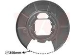 Van Wezel Parafango Disco Freno Per Bmw X5 (E53) Posteriore Destro 0685374 Piastra Di Ancoraggio