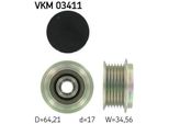 Skf Vkm 03411 - Puleggia Alternatore Oe 30667610 Per Galaxy (WA6), Mondeo Iv, S-Max (WA6), S80 Ii (124), V70 Iii (135)