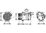 Prasco OLAK448 - Compressore Aria Condizionata Oe 51760316 Per Croma, Signum (Z03), Vectra C (Z02)