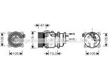 Prasco PEK242 - Compressore Aria Condizionata Oe 6453VL Per C4 I (Lc), 206 (2A/C), 206 Sw (2E/K), 206 Van, 307, 307 Sw (3H)