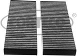 Corteco 80004780 Filtro Abitacolo Filtro Antipolline Adatto Per Peugeot 301 Carbone Attivo