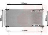 Van Wezel 53015707 Condensatore Climatizzatore Condensatore Climatizzatore Per Toyota Auris (NZE18, ZRE18) + Essiccatore